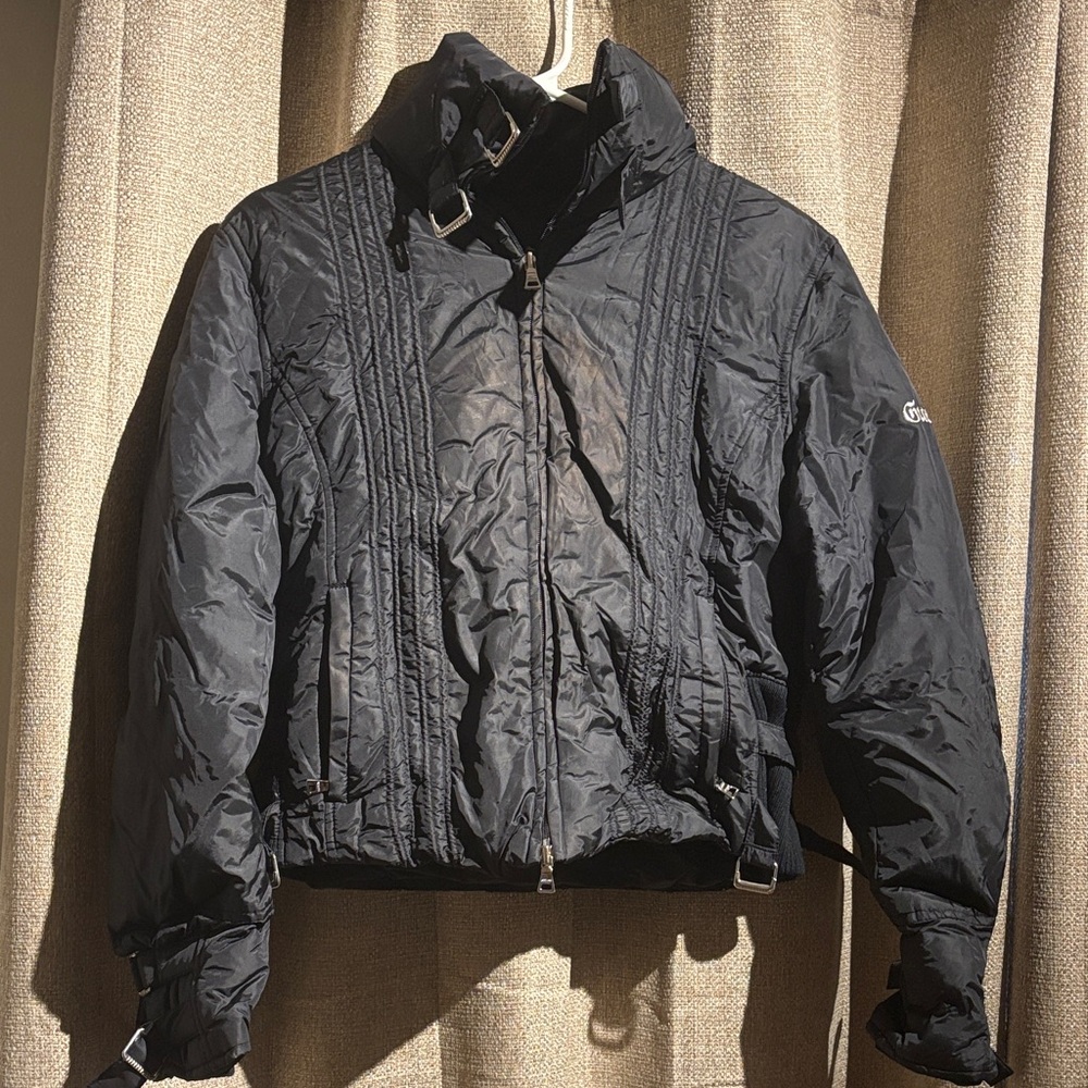 Guess Black Jacket with Silver Zipper